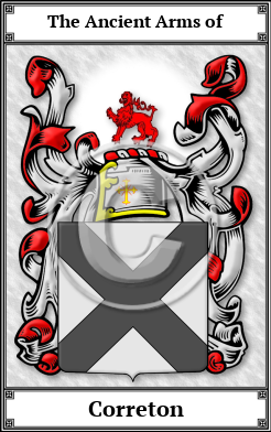 Correton Family Crest Download (JPG)  Book Plated - 150 DPI