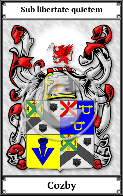 Cozby Family Crest Download (JPG)  Book Plated - 150 DPI