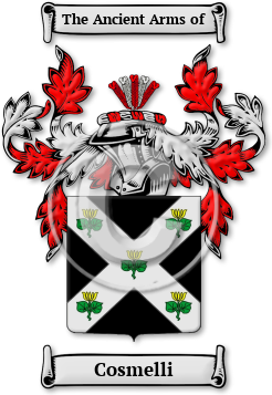 Cosmelli Family Crest Download (jpg) Legacy Series - 150 DPI