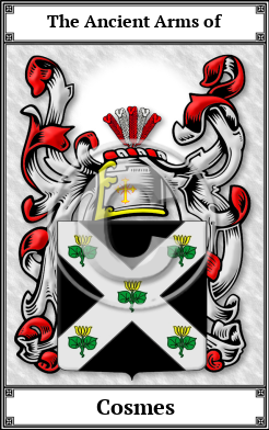 Cosmes Family Crest Download (JPG)  Book Plated - 150 DPI