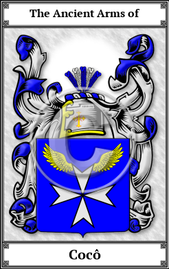 Cocô Family Crest Download (JPG) Book Plated - 600 DPI