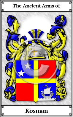 Kosman Family Crest Download (JPG)  Book Plated - 150 DPI