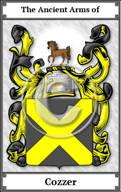 Cozzer Family Crest Download (JPG)  Book Plated - 150 DPI