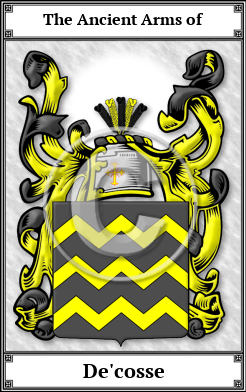 De'cosse Family Crest Download (JPG) Book Plated - 600 DPI