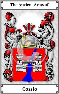 Cossio Family Crest Download (JPG) Book Plated - 600 DPI