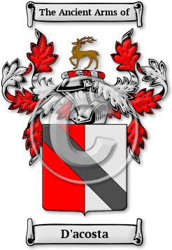 D'acosta Family Crest Download (jpg) Legacy Series - 150 DPI