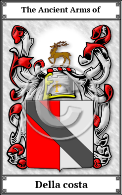 Della costa Family Crest Download (JPG)  Book Plated - 150 DPI