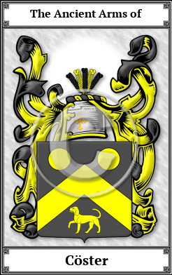 Cöster Family Crest Download (JPG)  Book Plated - 150 DPI
