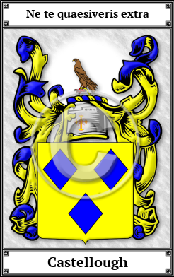 Castellough Family Crest Download (JPG)  Book Plated - 150 DPI