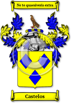 Castelos Family Crest Download (JPG) Legacy Series - 600 DPI