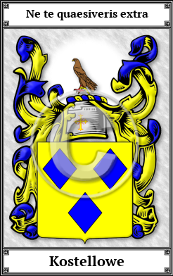 Kostellowe Family Crest Download (JPG)  Book Plated - 150 DPI