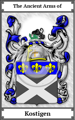 Kostigen Family Crest Download (JPG)  Book Plated - 150 DPI