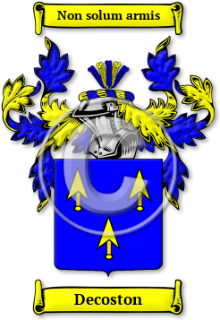 Decoston Family Crest Download (jpg) Legacy Series - 150 DPI