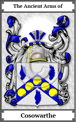 Cosowarthe Family Crest Download (JPG)  Book Plated - 150 DPI