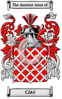 Côté Family Crest/Coat of Arms