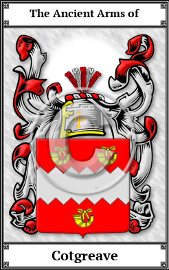 Cotgreave Family Crest Download (JPG)  Book Plated - 150 DPI