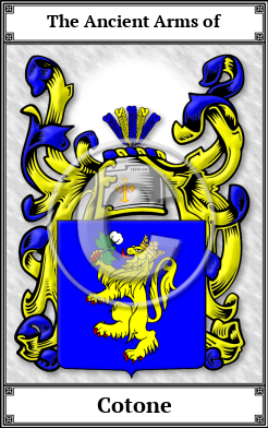 Cotone Family Crest Download (JPG)  Book Plated - 150 DPI