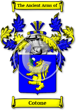 Cotone Family Crest Download (jpg) Legacy Series - 150 DPI