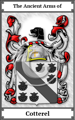 Cotterel Family Crest Download (JPG)  Book Plated - 150 DPI