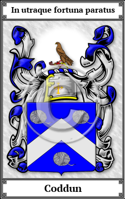 Coddun Family Crest Download (JPG)  Book Plated - 150 DPI