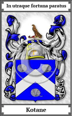 Kotane Family Crest Download (JPG) Book Plated - 600 DPI