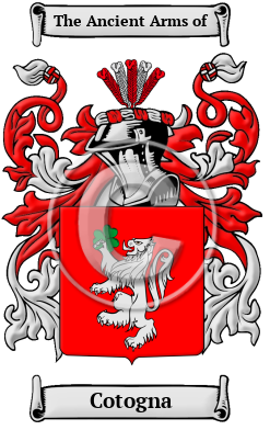 Cotogna Family Crest/Coat of Arms