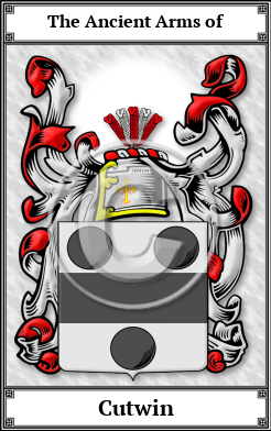 Cutwin Family Crest Download (JPG)  Book Plated - 150 DPI