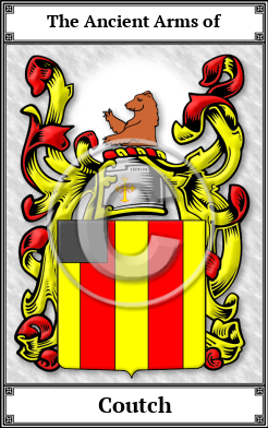 Coutch Family Crest Download (JPG)  Book Plated - 150 DPI