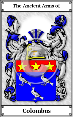 Colombus Family Crest Download (JPG)  Book Plated - 150 DPI