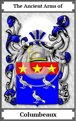 Columbeaux Family Crest Download (JPG)  Book Plated - 150 DPI