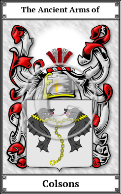 Colsons Family Crest Download (JPG)  Book Plated - 150 DPI