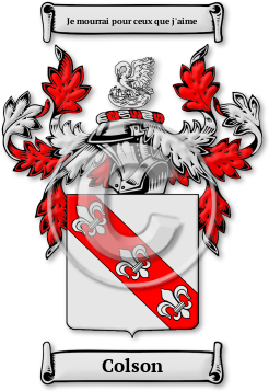 Colson Family Crest Download (jpg) Legacy Series - 150 DPI