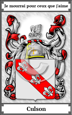 Culson Family Crest Download (JPG) Book Plated - 600 DPI