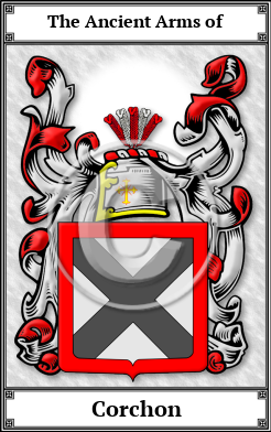 Corchon Family Crest Download (JPG)  Book Plated - 150 DPI