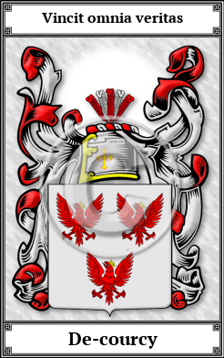 De-courcy Family Crest Download (JPG)  Book Plated - 150 DPI