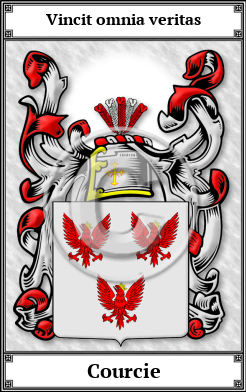 Courcie Family Crest Download (JPG)  Book Plated - 150 DPI