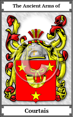 Courtais Family Crest Download (JPG)  Book Plated - 150 DPI