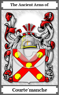 Courte'manche Family Crest Download (JPG)  Book Plated - 150 DPI