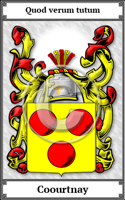 Coourtnay Family Crest Download (JPG) Book Plated - 600 DPI