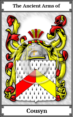Cousyn Family Crest Download (JPG) Book Plated - 600 DPI