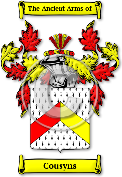 Cousyns Family Crest Download (jpg) Legacy Series - 150 DPI