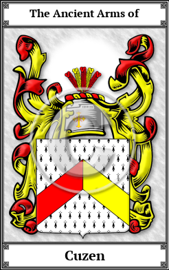 Cuzen Family Crest Download (JPG)  Book Plated - 150 DPI