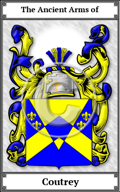 Coutrey Family Crest Download (JPG) Book Plated - 600 DPI