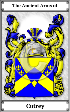 Cutrey Family Crest Download (JPG)  Book Plated - 150 DPI