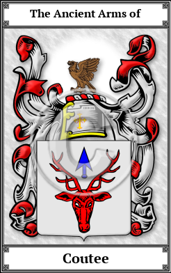 Coutee Family Crest Download (JPG)  Book Plated - 150 DPI