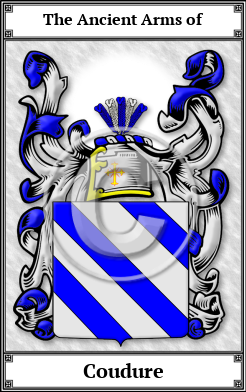 Coudure Family Crest Download (JPG)  Book Plated - 150 DPI