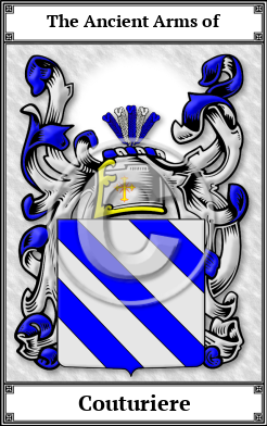 Couturiere Family Crest Download (JPG)  Book Plated - 150 DPI