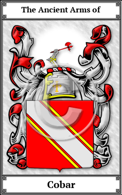 Cobar Family Crest Download (JPG) Book Plated - 600 DPI