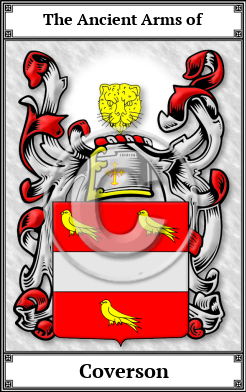 Coverson Family Crest Download (JPG) Book Plated - 300 DPI