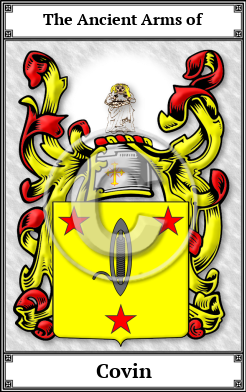 Covin Family Crest Download (JPG)  Book Plated - 150 DPI